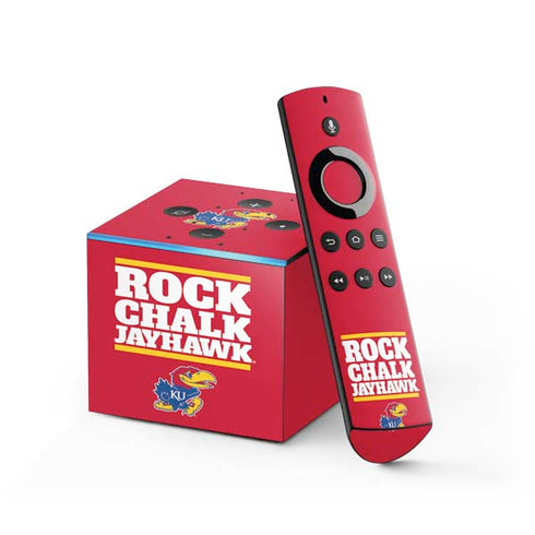 University of Kansas Rock Chalk Jayhawk Fire TV Cube Skin