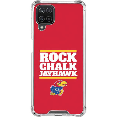 University of Kansas Rock Chalk Jayhawk Galaxy A12 Clear Case