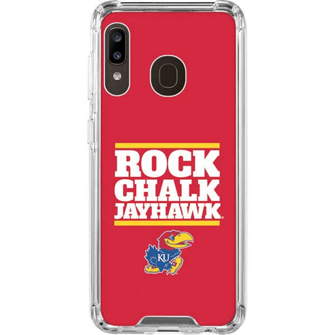 University of Kansas Rock Chalk Jayhawk Galaxy A30 Clear Case