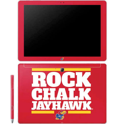 University of Kansas Rock Chalk Jayhawk Galaxy Book 12in Skin