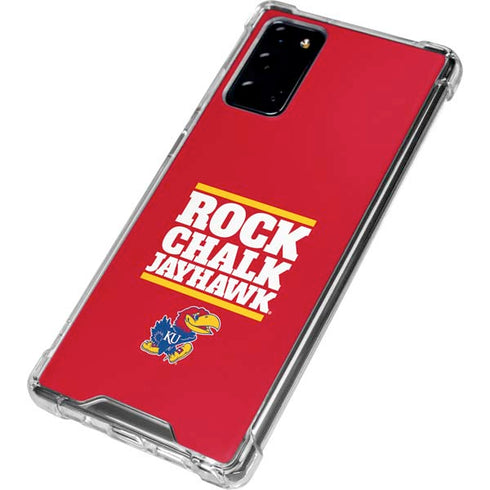 University of Kansas Rock Chalk Jayhawk Galaxy Note20 5G Clear Case