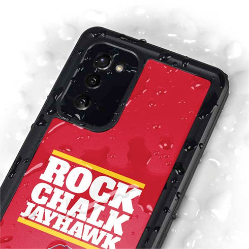 University of Kansas Rock Chalk Jayhawk Galaxy Note20 5G Waterproof Case