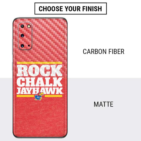 University of Kansas Rock Chalk Jayhawk Galaxy S20 Skin