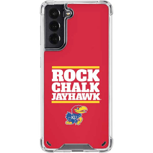 University of Kansas Rock Chalk Jayhawk Galaxy S21 5G Clear Case