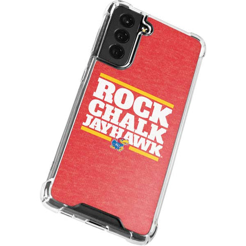 University of Kansas Rock Chalk Jayhawk Galaxy S21 FE Clear Case