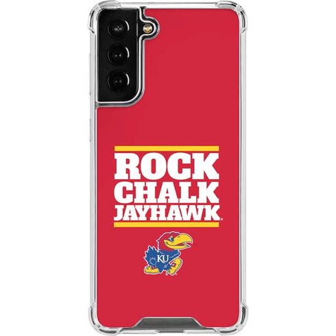 University of Kansas Rock Chalk Jayhawk Galaxy S22 Plus Clear Case