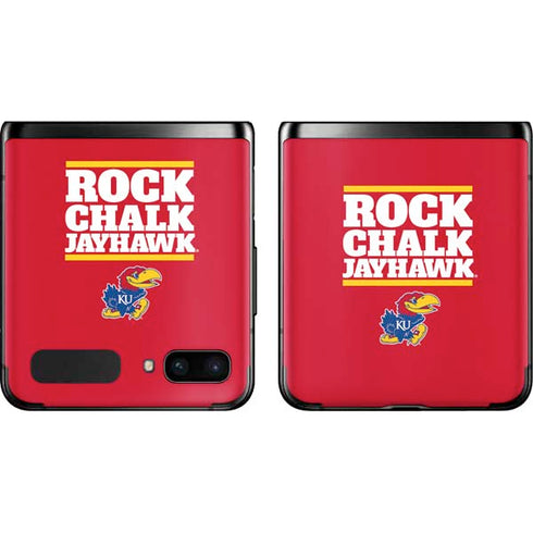 University of Kansas Rock Chalk Jayhawk Galaxy Z Flip Skin