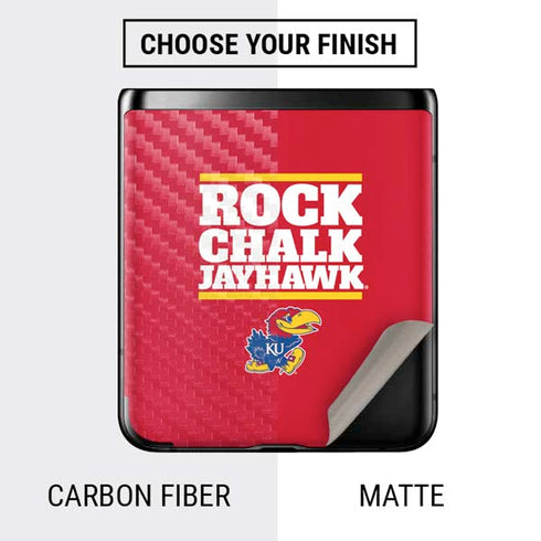 University of Kansas Rock Chalk Jayhawk Galaxy Z Flip Skin