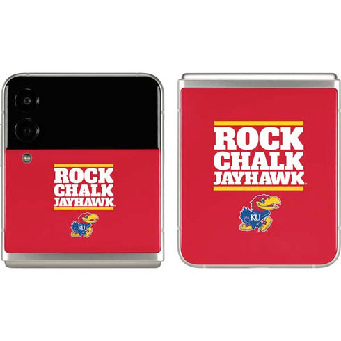 University of Kansas Rock Chalk Jayhawk Galaxy Z Flip3 5G Skin