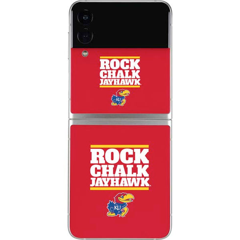 University of Kansas Rock Chalk Jayhawk Galaxy Z Flip4 5G Skin
