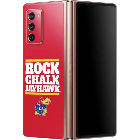 University of Kansas Rock Chalk Jayhawk Galaxy Z Fold2 5G Skin