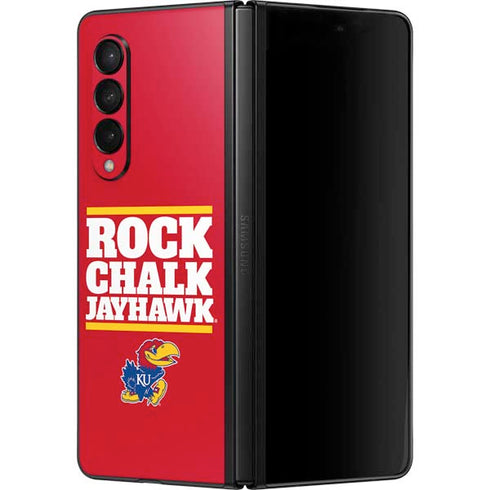 University of Kansas Rock Chalk Jayhawk Galaxy Z Fold3 5G Skin