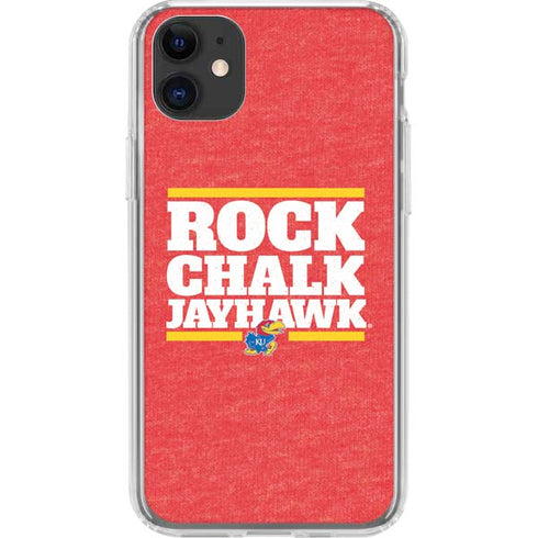 University of Kansas Rock Chalk Jayhawk iPhone 11 Clear Case