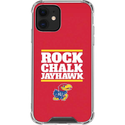 University of Kansas Rock Chalk Jayhawk iPhone 12 Clear Case