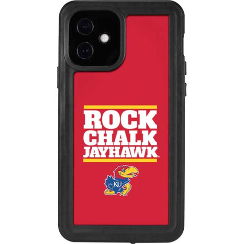 University of Kansas Rock Chalk Jayhawk iPhone 12 Waterproof Case