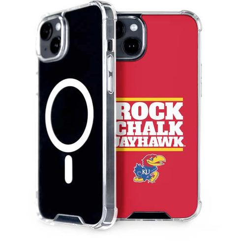 University of Kansas Rock Chalk Jayhawk iPhone 15 Plus MagSafe Case