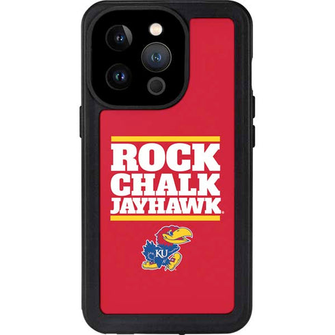 University of Kansas Rock Chalk Jayhawk iPhone 14 Pro Waterproof Case