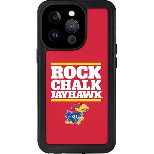 University of Kansas Rock Chalk Jayhawk iPhone 15 Pro Waterproof Case