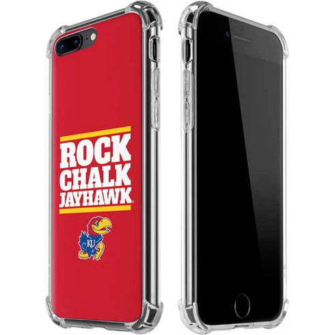 University of Kansas Rock Chalk Jayhawk iPhone 7/8 Plus Clear Case