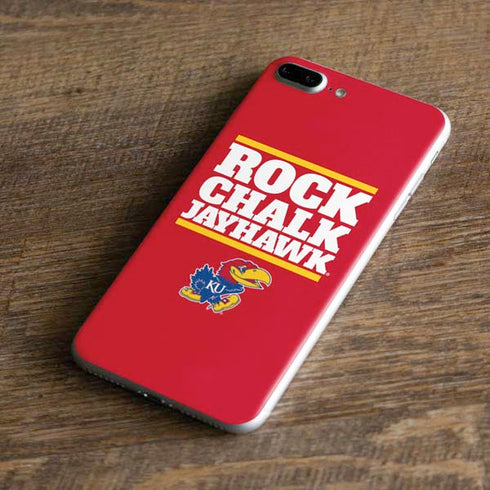 University of Kansas Rock Chalk Jayhawk iPhone 8 Plus Skin