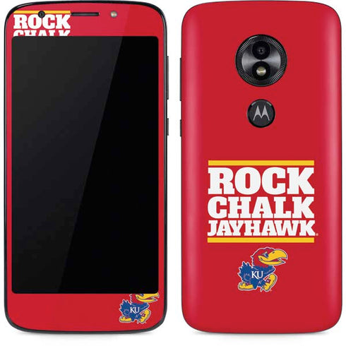 University of Kansas Rock Chalk Jayhawk Moto E5 Play Skin