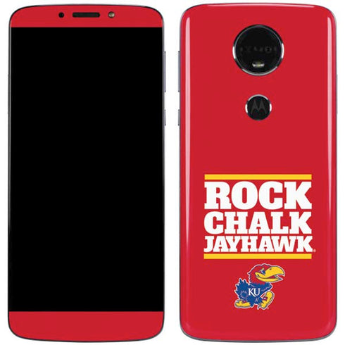 University of Kansas Rock Chalk Jayhawk Moto E5 Plus Skin