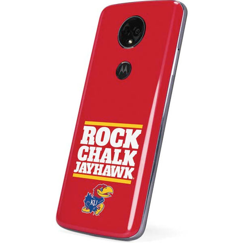University of Kansas Rock Chalk Jayhawk Moto E5 Plus Skin
