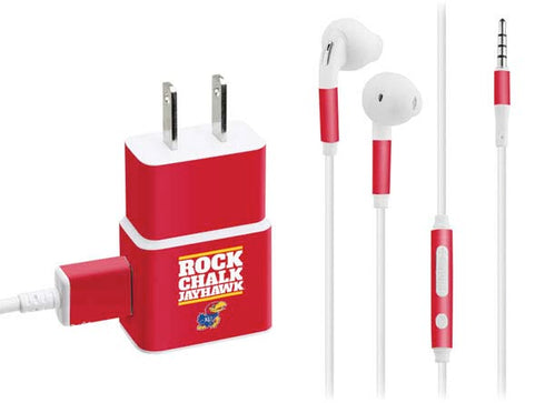 University of Kansas Rock Chalk Jayhawk Phone Charger Skin