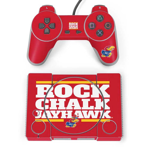 University of Kansas Rock Chalk Jayhawk PlayStation Classic Bundle Skin