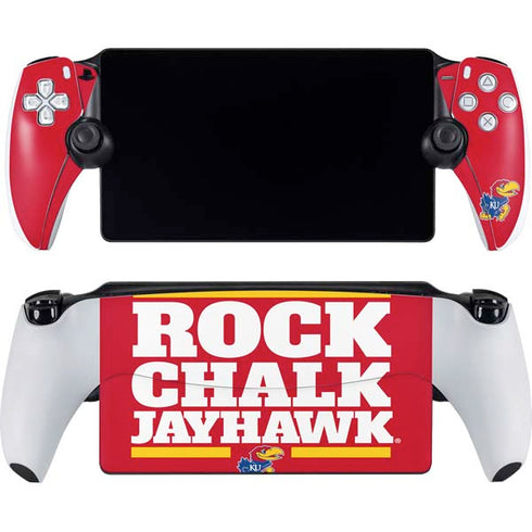 University of Kansas Rock Chalk Jayhawk PlayStation Portal Remote Player Skin