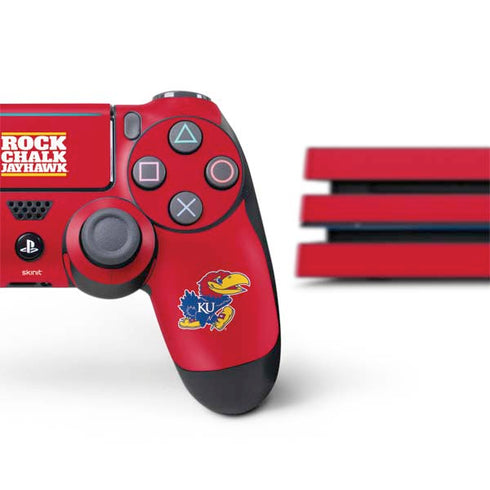 University of Kansas Rock Chalk Jayhawk PS4 Pro Bundle Skin