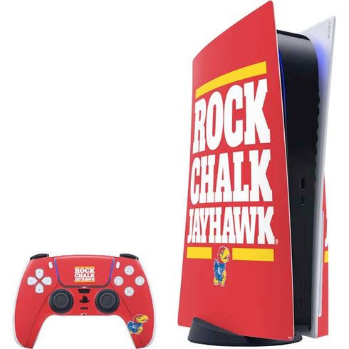 University of Kansas Rock Chalk Jayhawk PS5 Bundle Skin