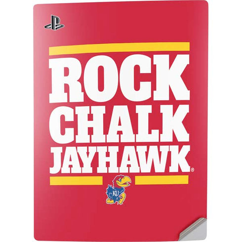 University of Kansas Rock Chalk Jayhawk PS5 Digital Edition Console Skin