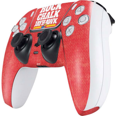 University of Kansas Rock Chalk Jayhawk PS5 Controller Skin