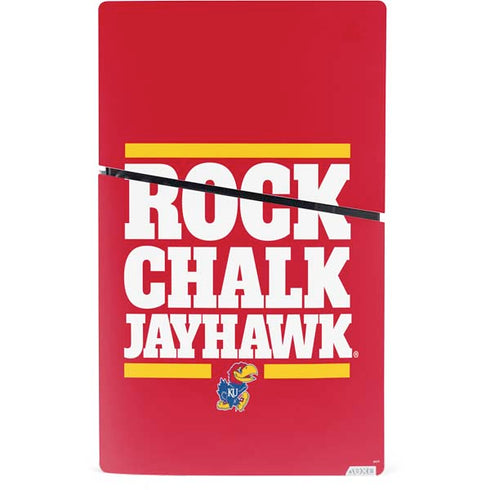 University of Kansas Rock Chalk Jayhawk PS5 Slim Digital Edition Bundle Skin