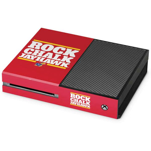 University of Kansas Rock Chalk Jayhawk Xbox One Console Skin
