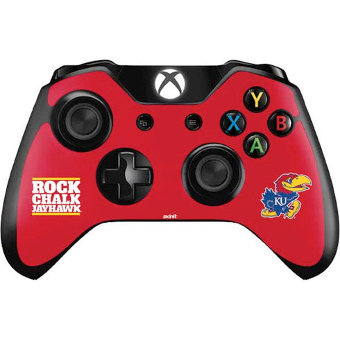 University of Kansas Rock Chalk Jayhawk Xbox One Controller Skin
