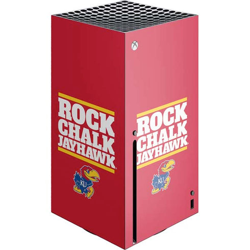 University of Kansas Rock Chalk Jayhawk Xbox Series X Console Skin