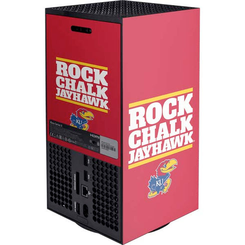 University of Kansas Rock Chalk Jayhawk Xbox Series X Console Skin