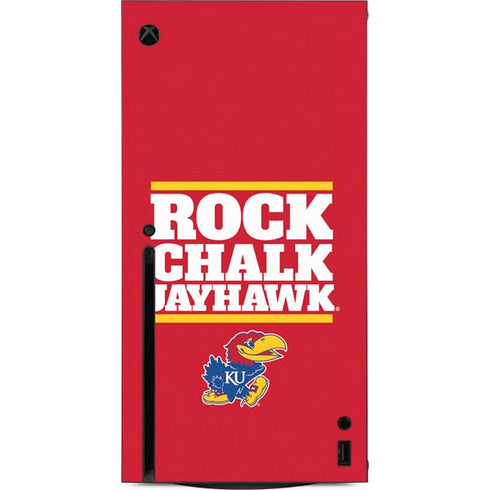 University of Kansas Rock Chalk Jayhawk Xbox Series X Console Skin