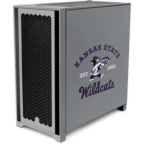 Kansas State University Wildcats Est 1863 Corsair 4000D Tempered Glass Mid-Tower ATX Case Skin