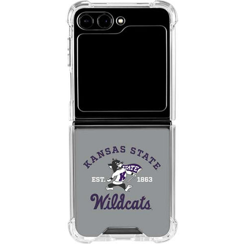 Kansas State University Wildcats Est 1863 Galaxy Z Flip5 5G Clear Case