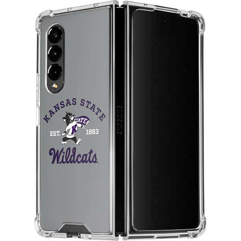 Kansas State University Wildcats Est 1863 Galaxy Z Fold4 5G Clear Case