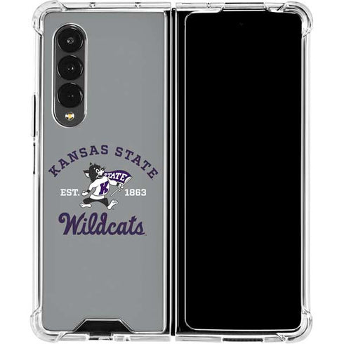 Kansas State University Wildcats Est 1863 Galaxy Z Fold4 5G Clear Case