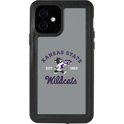 Kansas State University Wildcats Est 1863 iPhone 12 Waterproof Case