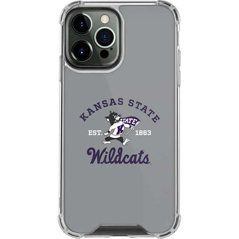 Kansas State University Wildcats Est 1863 iPhone 14 Pro Max Clear Case