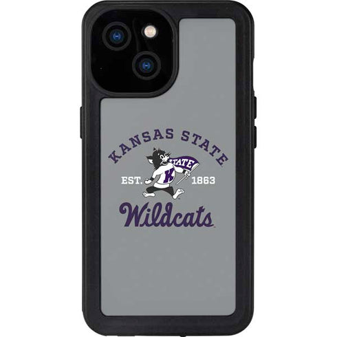 Kansas State University Wildcats Est 1863 iPhone 15 Waterproof Case