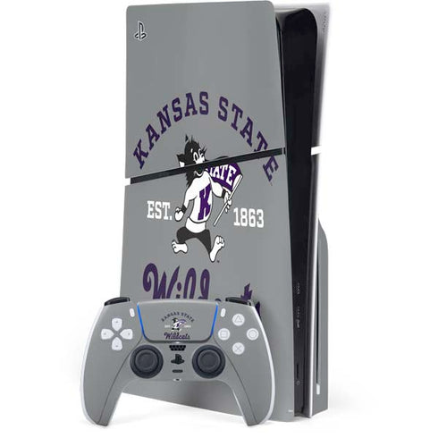 Kansas State University Wildcats Est 1863 PS5 Slim Disk Bundle Skin