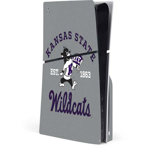 Kansas State University Wildcats Est 1863 PS5 Slim Disk Console Skin