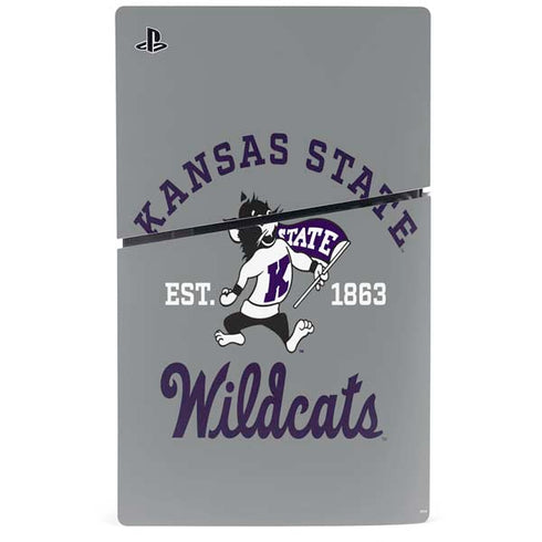 Kansas State University Wildcats Est 1863 PS5 Slim Disk Console Skin
